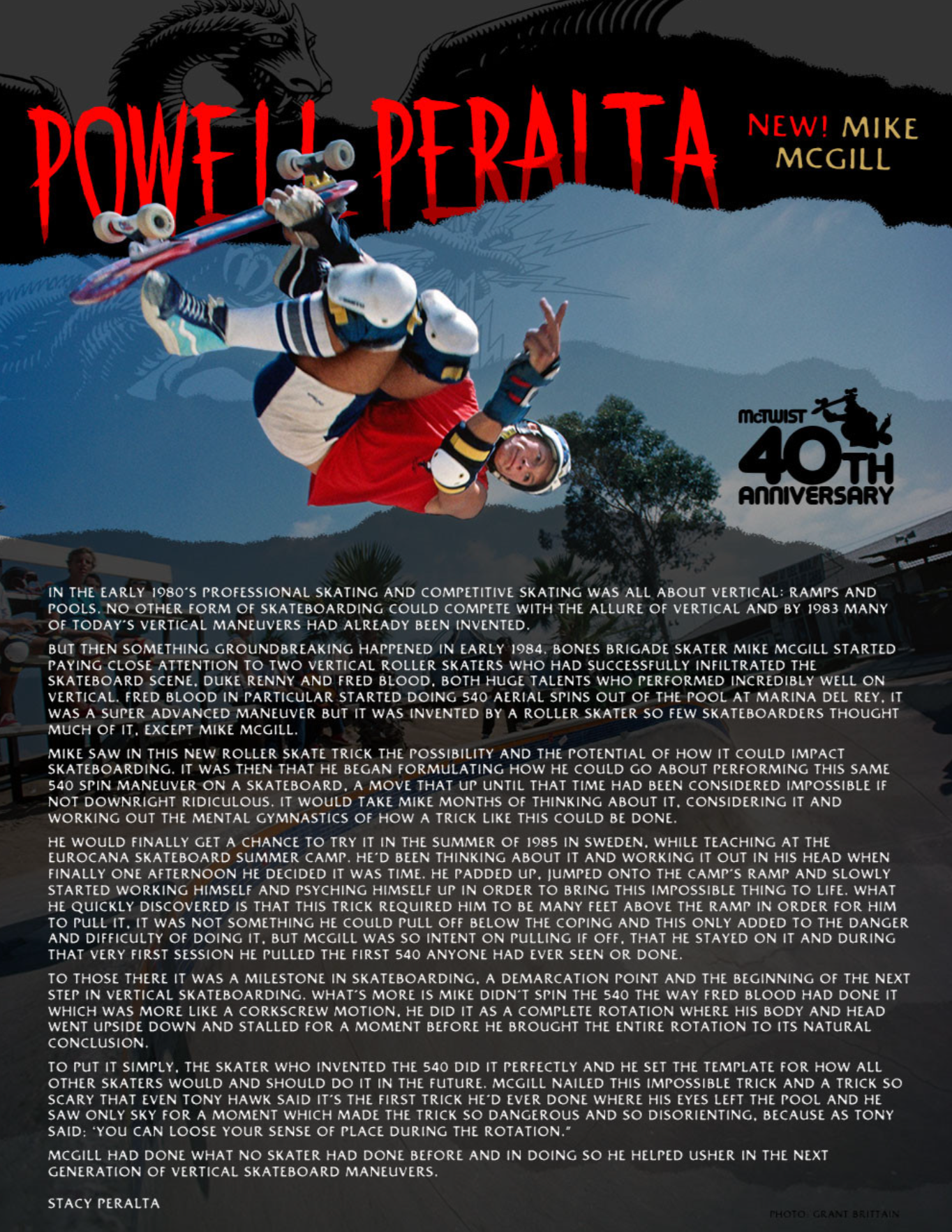 POWELL PERALTA OG MCGILL 10' MCTWIST (40TH ANNIVERSARY) DECK