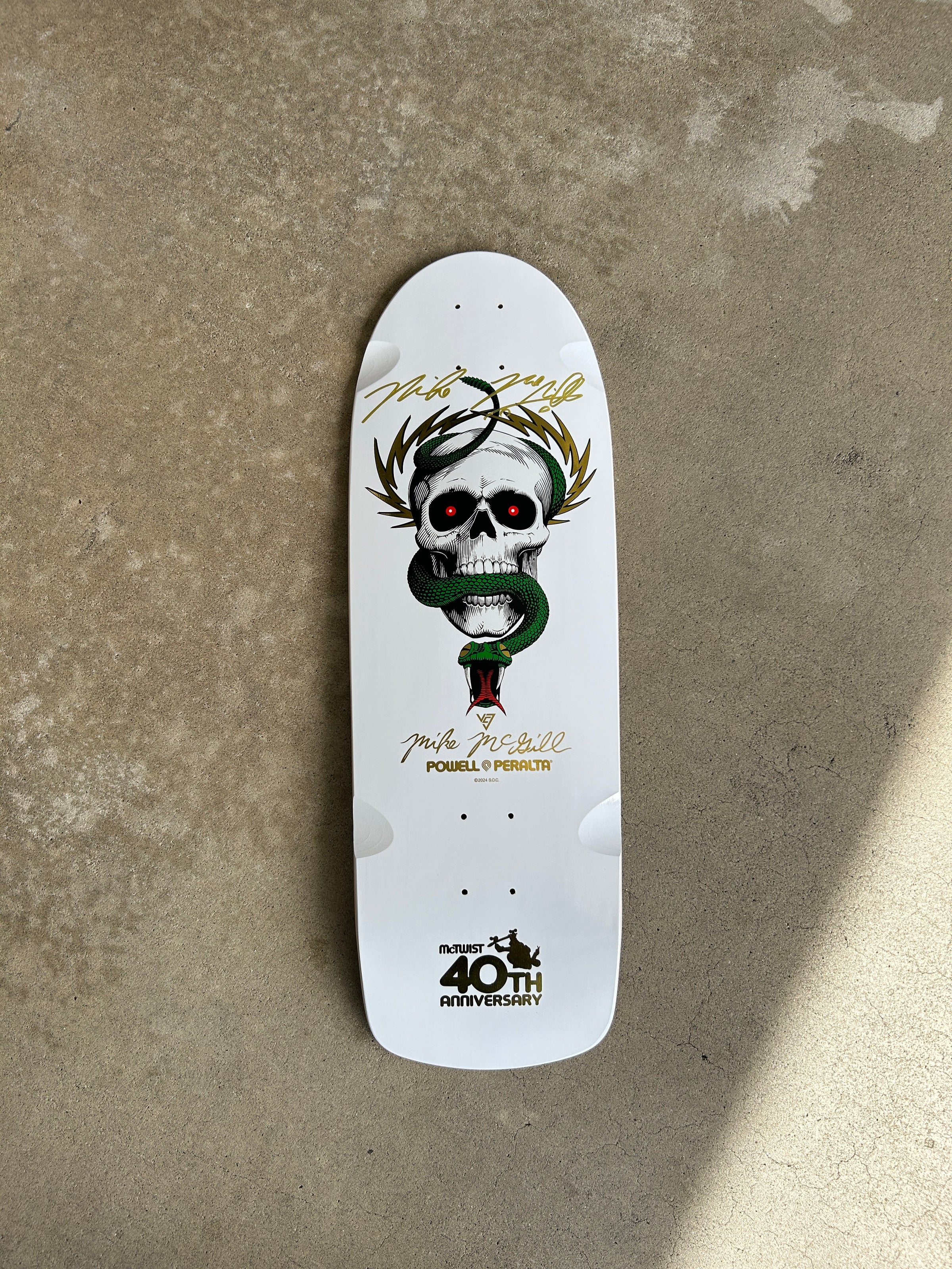 POWELL PERALTA 10” MCGILL MCTWIST 40TH ANNIVERSARY (SIGNED) DECK