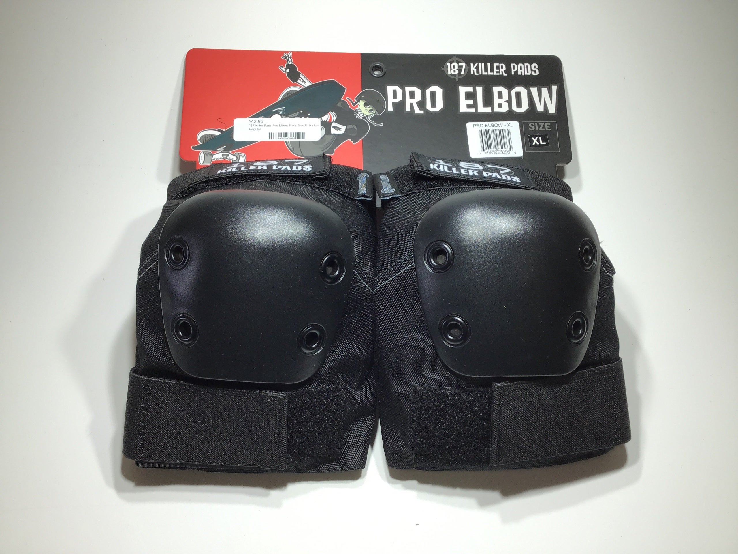 187 Killer Pads Pro Elbow Pads Size Extra Large (Black) McGills Skate